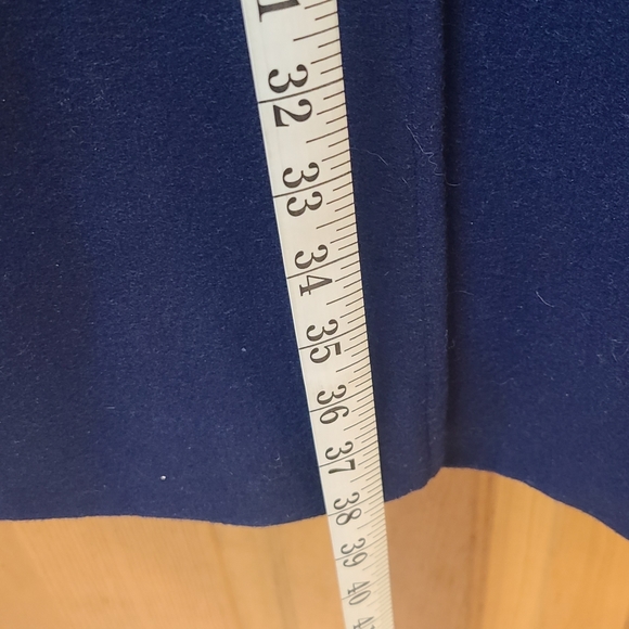 Via Spiga Wool Blend three quarter Length Blue Jacket Size 2 - Picture 5 of 7